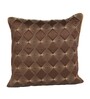 Brown Satin Abstract 16x16 inches Cushion Covers (Pack of 2)