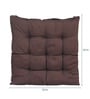Satin Brown Cotton Filled 16X16 Inch Chair Pads (Set Of 2)