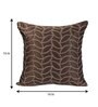 Brown Satin Floral 16x16 inches Cushion Covers (Pack of 2)