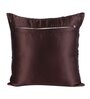 Brown Satin Geometric 16x16 inches (Set of 5) Cushion Covers