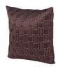 Brown Satin Geometric 16x16 inches (Set of 5) Cushion Covers