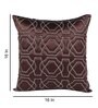 Brown Satin Geometric 16x16 inches (Set of 5) Cushion Covers