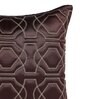 Brown Satin Geometric 16x16 inches (Set of 5) Cushion Covers