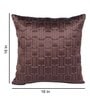 Brown Satin Geometric 16x16 inches (Set of 5) Cushion Covers