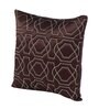 Brown Satin Geometric 16x16 inches (Set of 5) Cushion Covers
