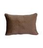 Brown Satin Solid 18x12 inches Cushion Covers (Pack of 2)