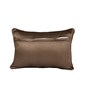 Brown Satin Solid 18x12 inches Cushion Covers (Pack of 2)