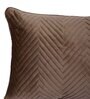 Brown Satin Solid 18x12 inches Cushion Covers (Pack of 2)