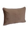 Brown Satin Solid 18x12 inches Cushion Covers (Pack of 2)
