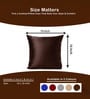 Brown Satin Solid 40x40 inches Cushion Covers Set of 2