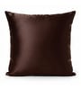 Brown Satin Solid 40x40 inches Cushion Covers Set of 3