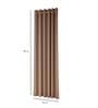 Brown Solid Poly Cotton 5 Ft Light Filtering Eyelet Window Curtains (Set of 2)