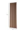 Brown Solid Poly Cotton 7 Ft Light Filtering Eyelet Door Curtains (Set of 2)
