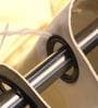Brown Solid Poly Cotton 7 Ft Light Filtering Eyelet Door Curtains (Set of 2)