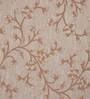Brown Floral Poly Cotton 9 Ft Light Filtering Pinch Pleat Door Curtains (Set of 2)