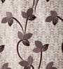 Brown Floral Polyester 7 Ft Semisheer Eyelet Door Curtains (Set of 2)