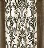 Brown Floral Polyester 9 Ft Semisheer Eyelet Door Curtains (Set of 2)