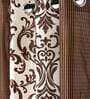 Brown Traditional Polyester 9 Ft Semisheer Eyelet Door Curtains (Set of 2)