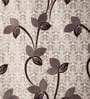 Brown Floral Polyester 9 Ft Semisheer Eyelet Door Curtains (Set of 2)