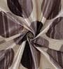 Brown Geometric Polyester 9 Ft Semisheer Eyelet Door Curtains (Set of 2)