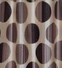 Brown Geometric Polyester 9 Ft Semisheer Eyelet Door Curtains (Set of 2)