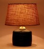 Brown Shade Table Lamp With Terracotta Base