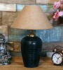 Brown Shade Table Lamp With Terracotta Base