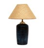 Brown Shade Table Lamp With Terracotta Base