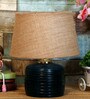 Brown Shade Table Lamp With Terracotta Base