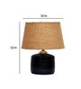 Brown Shade Table Lamp With Terracotta Base