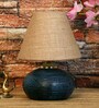 Brown Shade Table Lamp With Terracotta Base