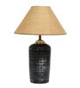 Brown Shade Table Lamp With Terracotta Base