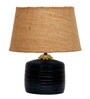 Brown Shade Table Lamp With Terracotta Base