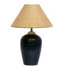 Brown Shade Table Lamp With Terracotta Base