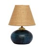 Brown Shade Table Lamp With Terracotta Base