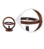 Madeline LED Brown Wood Shade Table Lamp With Mango wood Base