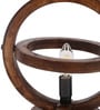 Madeline LED Brown Wood Shade Table Lamp With Mango wood Base