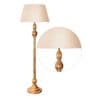 Brown Shade Floor Lamp With Wood Base