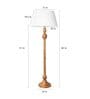Brown Shade Floor Lamp With Wood Base