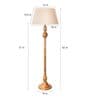 Brown Shade Floor Lamp With Wood Base