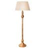 Brown Shade Floor Lamp With Wood Base
