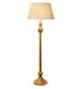 Brown Shade Floor Lamp With Wood Base