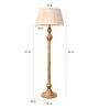 Brown Shade Floor Lamp With Wood Base