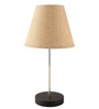 Manchester Brown Fabric Shade Night Lamp With Aluminium Base