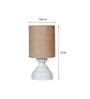 Royal Brown Natural Fiber Shade Night Lamp With Metal Base