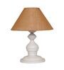 Brown Shade Table Lamp With Metal Base