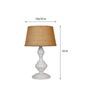 Brown Shade Table Lamp With Metal Base
