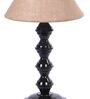 Brown Shade Table Lamp With Metal Base