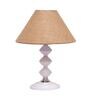 Brown Shade Table Lamp With Metal Base