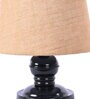 Brown Shade Table Lamp With Metal Base